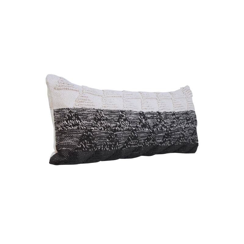 Sevita Contemporary Textured Diamond Cotton Throw Pillow