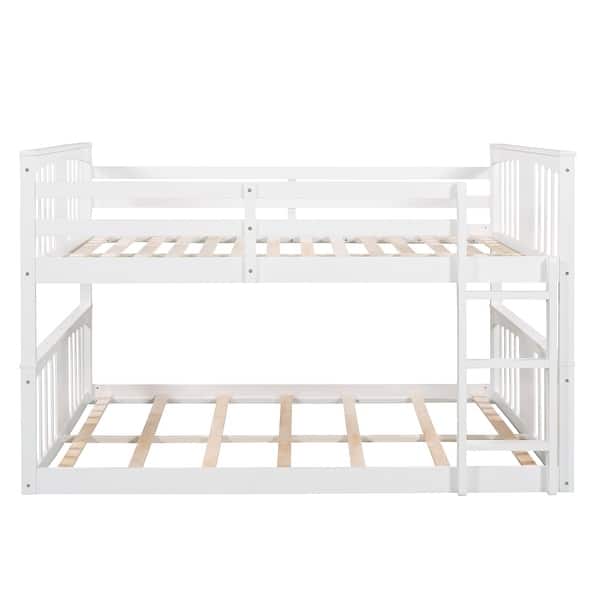 slide 2 of 23, Full Over Full Bunk Bed with Ladder, Great Space Saver White