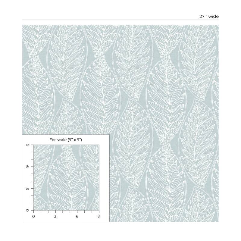 Seabrook Designs Kira Leaf Husk Unpasted Wallpaper