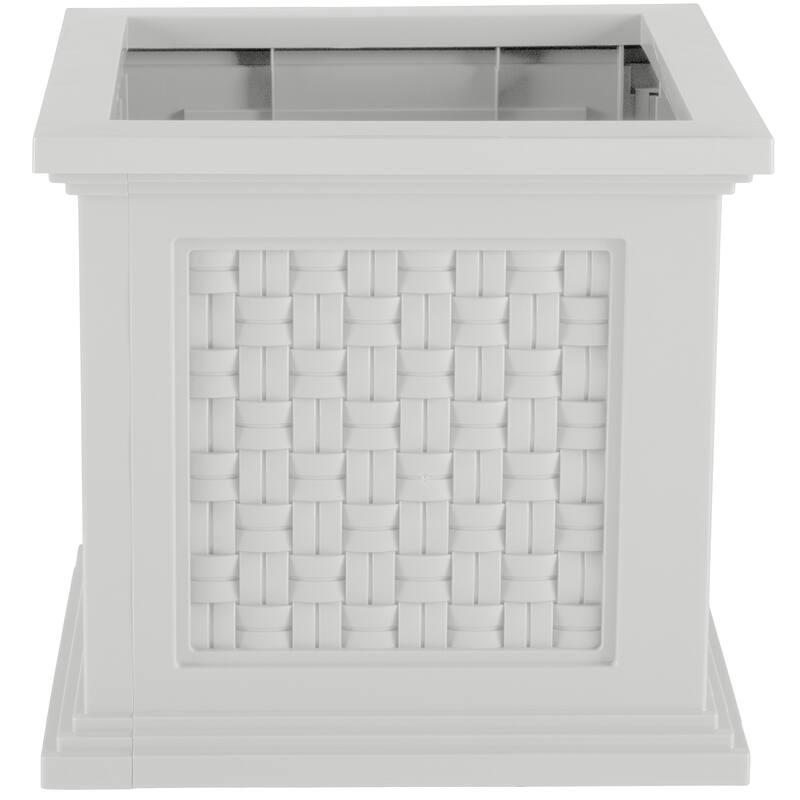 Pure Garden 14.65-in Faux Rattan Style Outdoor Planter Box