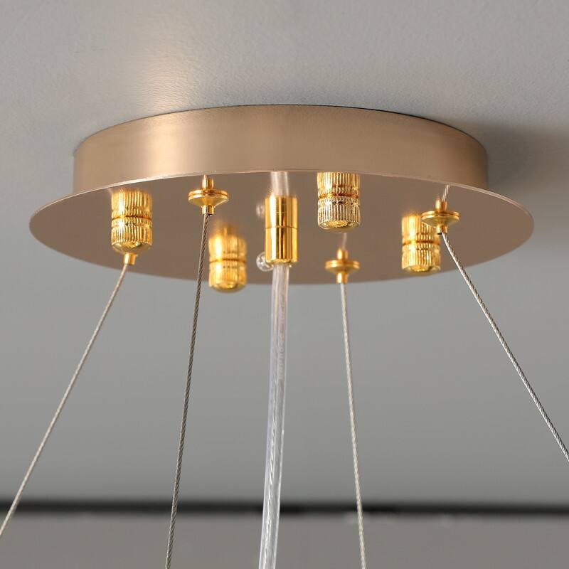 KAYLA 47" 13-Lights Gold Luxury Crystal Linear Chandelier, Modern Tree Branch Chandelier - N/A