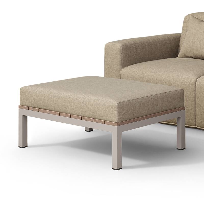 Outdoor No Assembly Patio Conversation Sets with Coffee Table, Ottoman