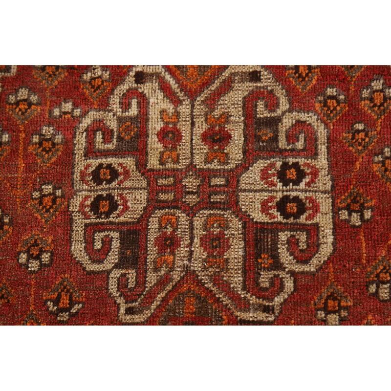 Vegetable Dye Shiraz Persian Antique Area Rug Handmade Wool Carpet - 5'1"x 8'0"
