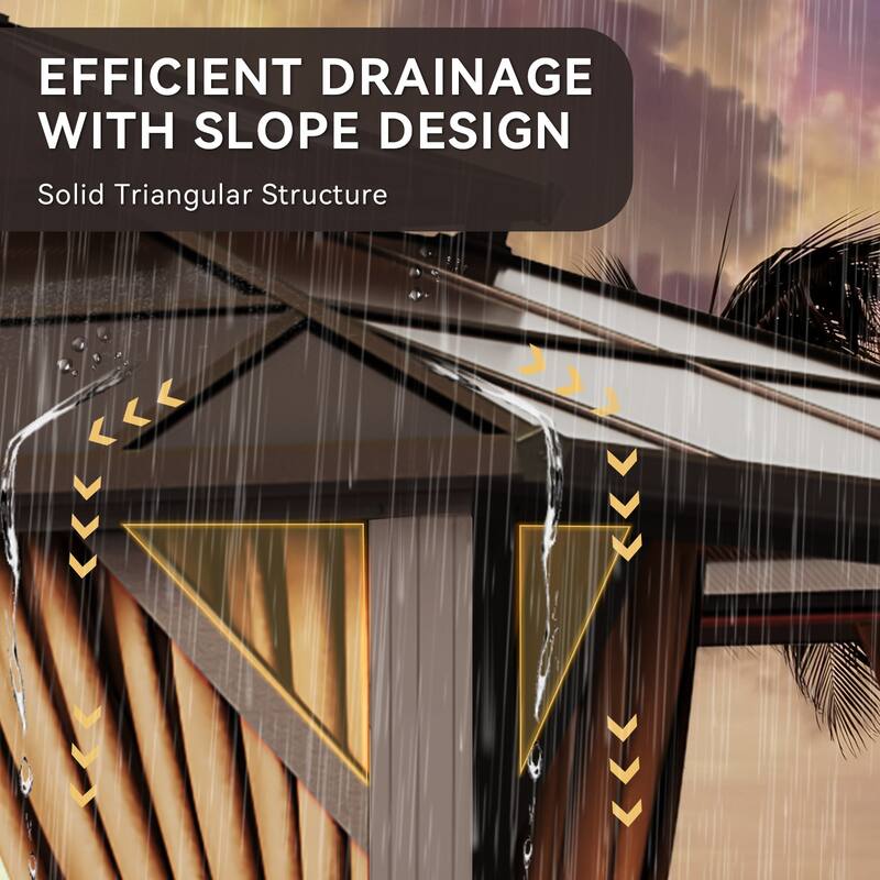 Outdoor Double Roof Hardtop Gazebo