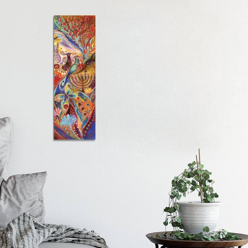 iCanvas "Hanukkah In Magic Garden" by Elena Kotliarker Canvas Print - 36x12x1.5
