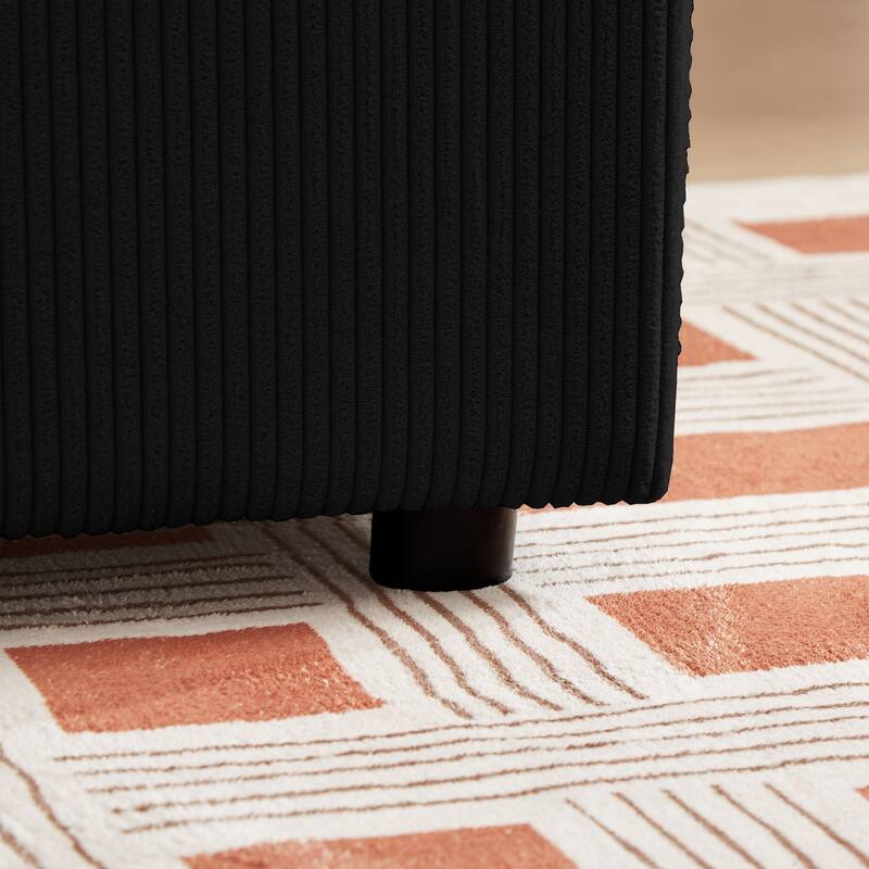 GDFStudio - Emerson Modular Corduroy 3-Seater Sofa with Storage and Customizable Design