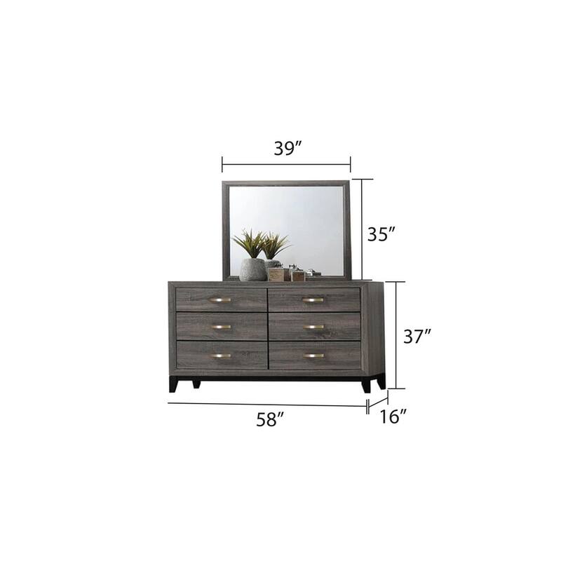 Sierra Contemporary Style 4PC/5PC Bedroom Set Made with Wood