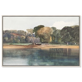 Trees and Water Canvas Classic Landscape Art by Art Remedy