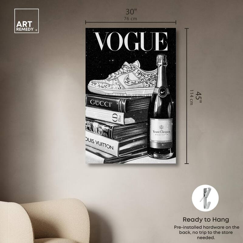 Sneaker Glitz and Glam Cover II Canvas by Art Remedy, Gallery Wrapped