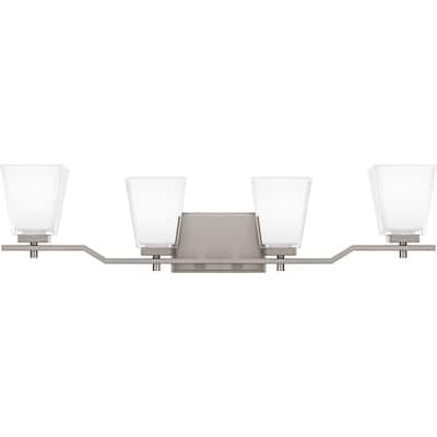 Myra 4-Light Bathroom Vanity Light in Brushed Nickel