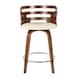 Option Cream Faux Leather/Walnut/Chrome