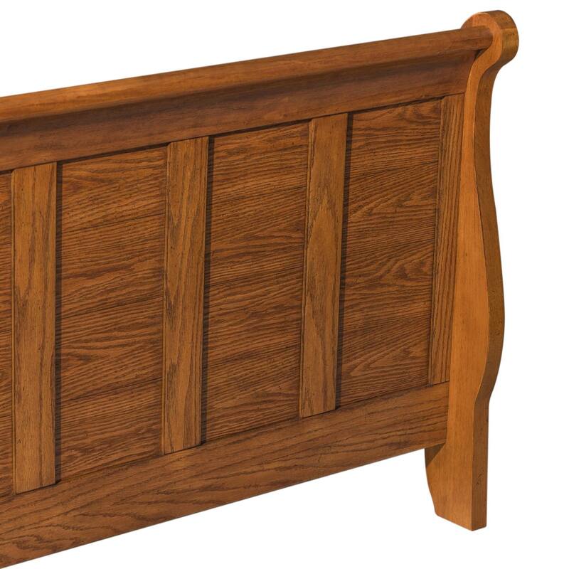 Copper Grove Epper Aged Oak Youth Sleigh Bed