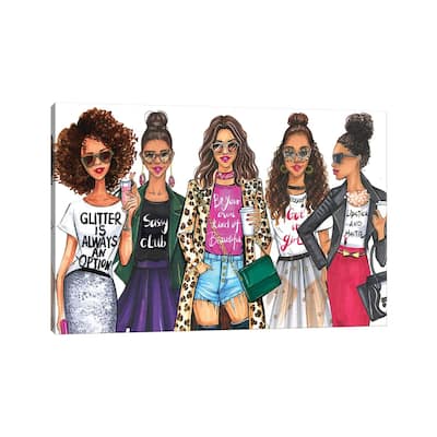 iCanvas 'Fashionistas, African American' by Rongrong DeVoe Canvas Print