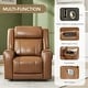 preview thumbnail 11 of 51, Leo Dual Motor Genuine Leather Power Recliner With Power Headrest