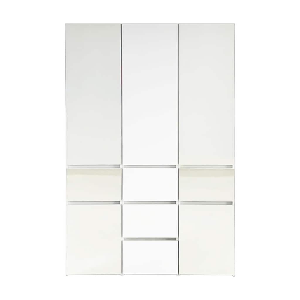 Ely Closet Cabinet Set, Double Mirror Doors, 5 Drawers, 71 Inch, White