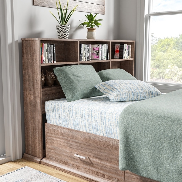 Carbon Loft Jorchid Contemporary Bookcase Headboard. Opens flyout.