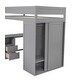 preview thumbnail 12 of 13, Classic Twin Loft Bed Solid Wood Structure Slats Loft Bed with All-in-One Desk Drawers ,Guardrail, Sliding Doors Cabinet - Grey