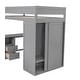 preview thumbnail 15 of 34, Elegant Wood Twin Size Loft Bed with Wardrobes and 2-Drawer Desk with Cabinet, Sturdy Construction & Safety Guaranteed, Gray