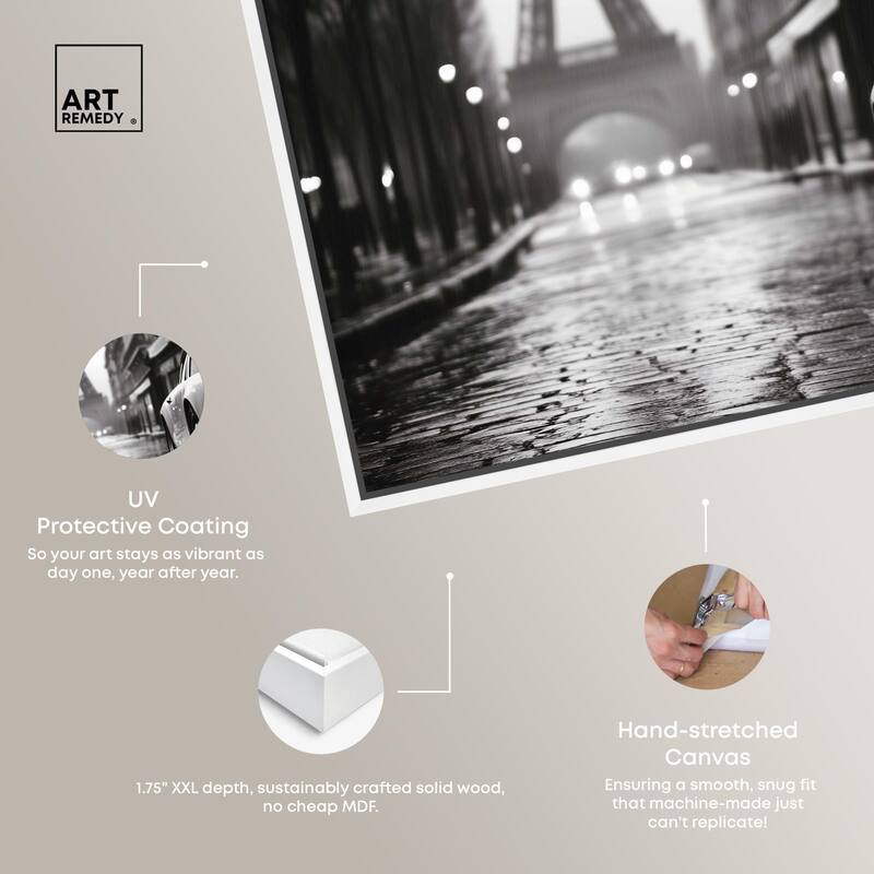 Rainy Day Paris Canvas by Art Remedy