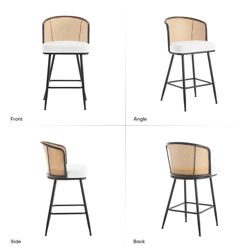 26"/29" Rattan Upholstered Bar Stool /Counter Stools Set of 2/3/4