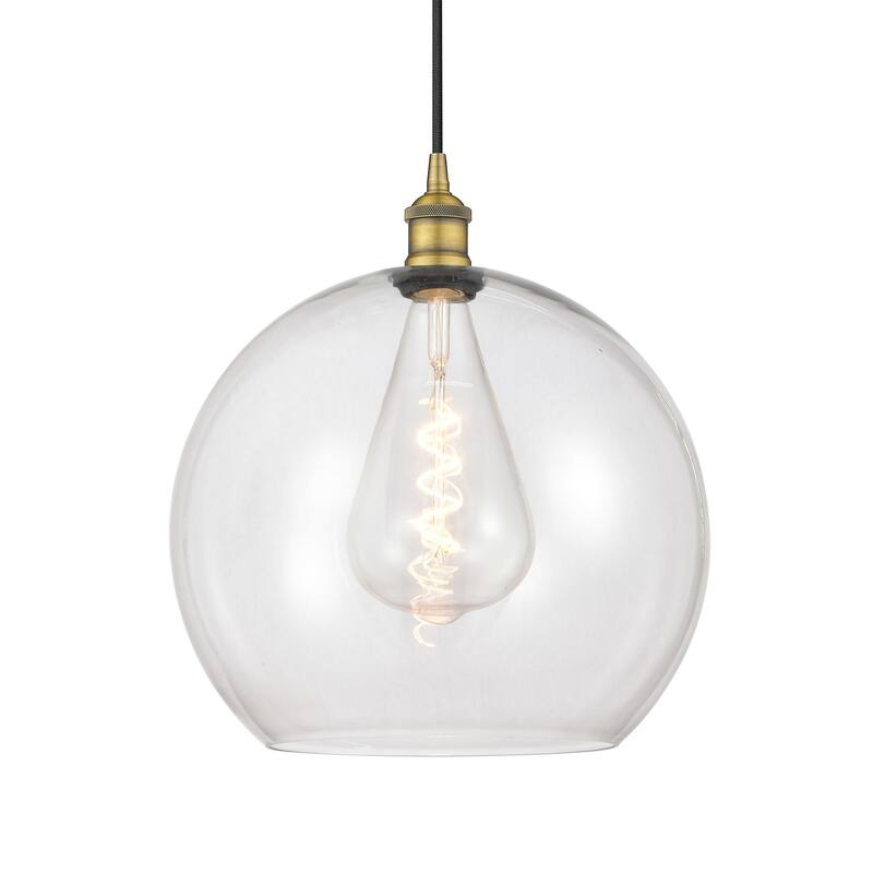 Innovations Lighting 616-1P-17-14 Athens Pendant Athens 14" Wide - Brushed Brass / Clear