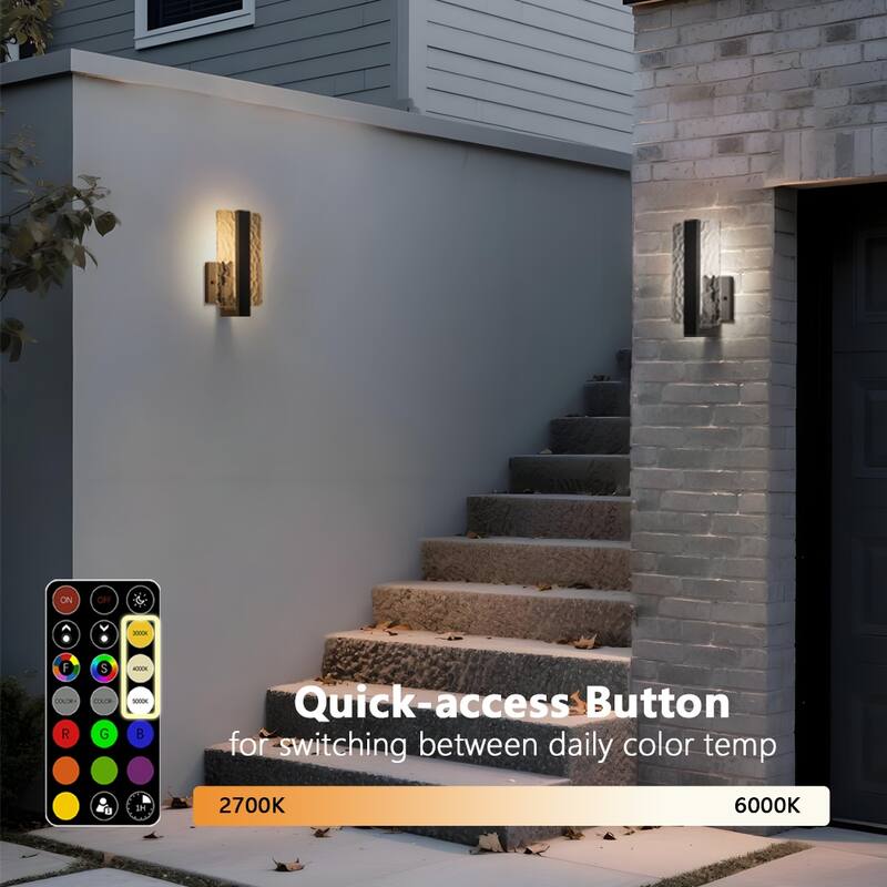 Modern Outdoor LED Wall Lights 2 Packs