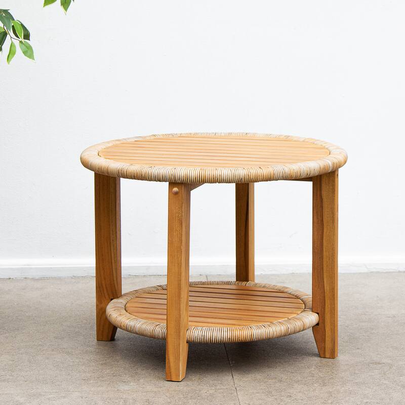Cambridge Casual Seaside Teak Outdoor Side Table