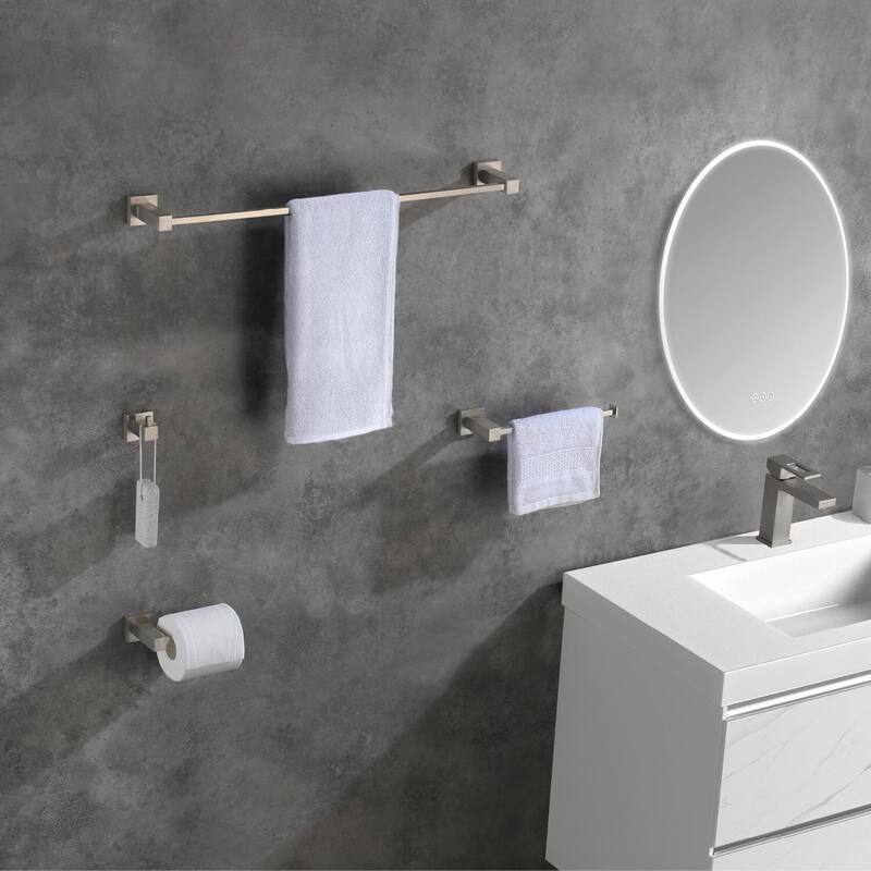 Cube 4 Piece Bathroom Hardware Set