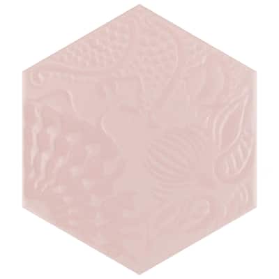 Merola Tile Gaudi Lux Hex Rose 8-5/8" x 9-7/8" Porcelain Floor and Wall Tile