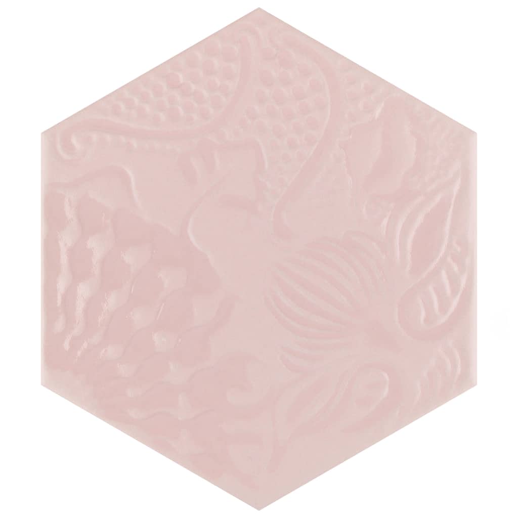 Merola Tile Gaudi Lux Hex Rose 8-5/8" x 9-7/8" Porcelain Floor and Wall Tile
