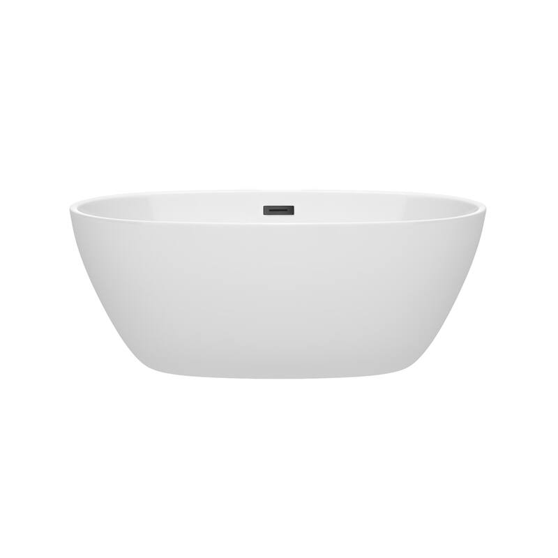 Wyndham Collection Juno 59" Free Standing Acrylic Soaking Tub with