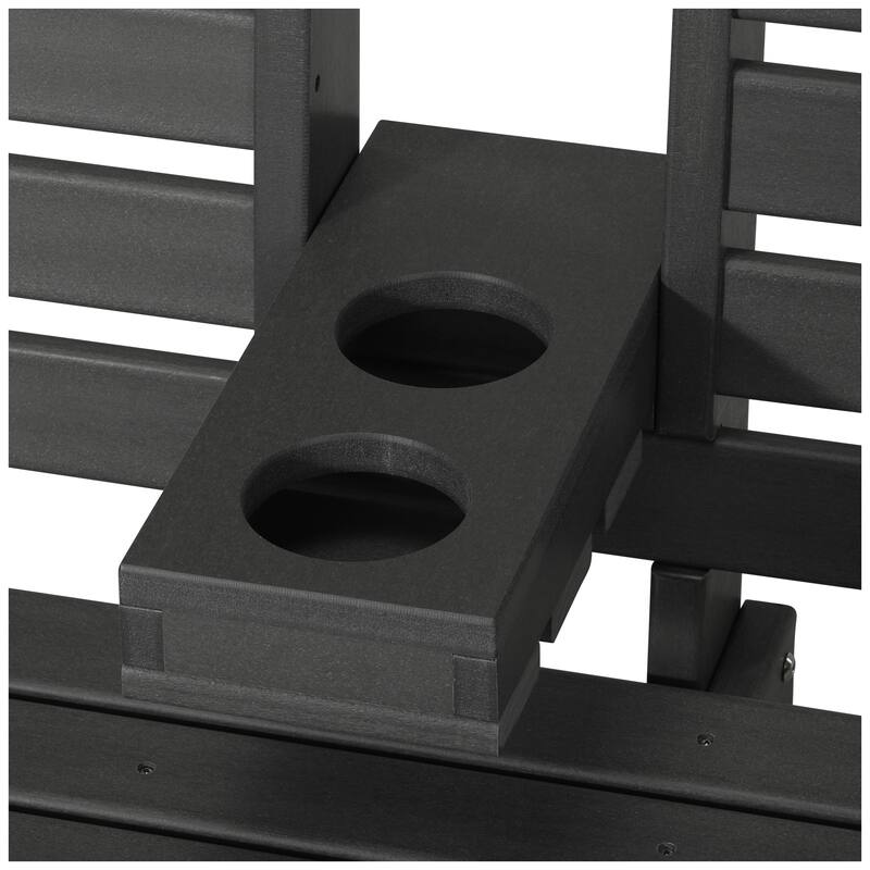 Nashville Poly 54 Inch Porch Swing with Folding Cup Holder