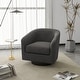 preview thumbnail 76 of 143, Modern 360°Swivel Accent Chairs Barrel Armchairs Regular: 27.75"W x 26.75"D x 26.25"H - Fabric-Grey-Regular