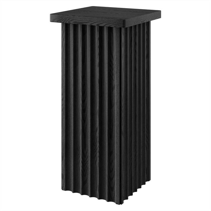 Bourne 10.75" Wide Square Fluted Side Table - 10.75" Wide