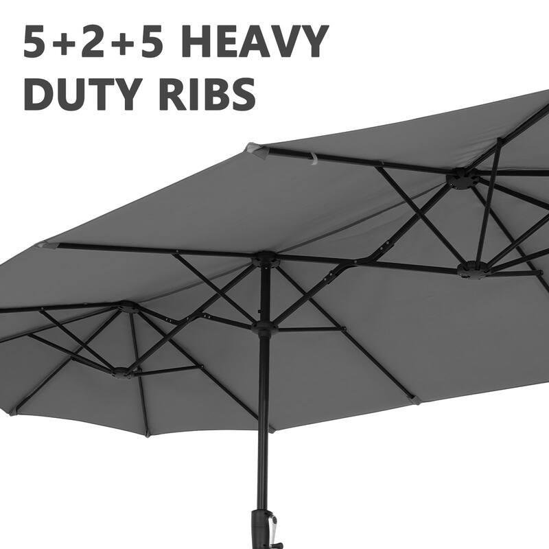Ainfox 13Ft Large Outdoor Patio Umbrella with Crank