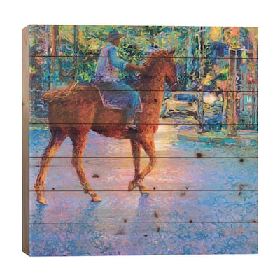 My Thai Cowboy Print On Wood by Iris Scott - Multi-Color