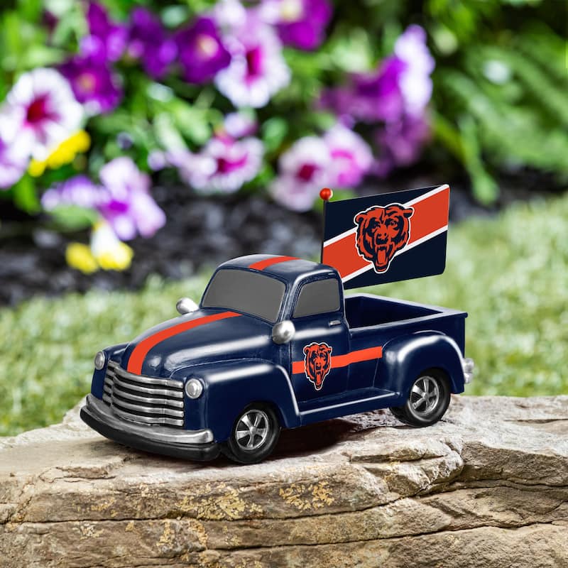 NFL Rally Truck Garden Statue with Team Flag - Chicago Bears