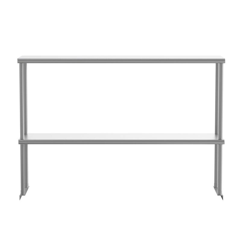 Commercial Grade NSF Certified Stainless Steel Metal Kitchen Double Overshelf