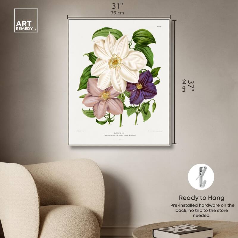 Clematis Canvas by Art Remedy