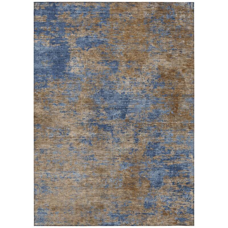HomeRoots Abstract Transitional Rectangle Outdoor Rug