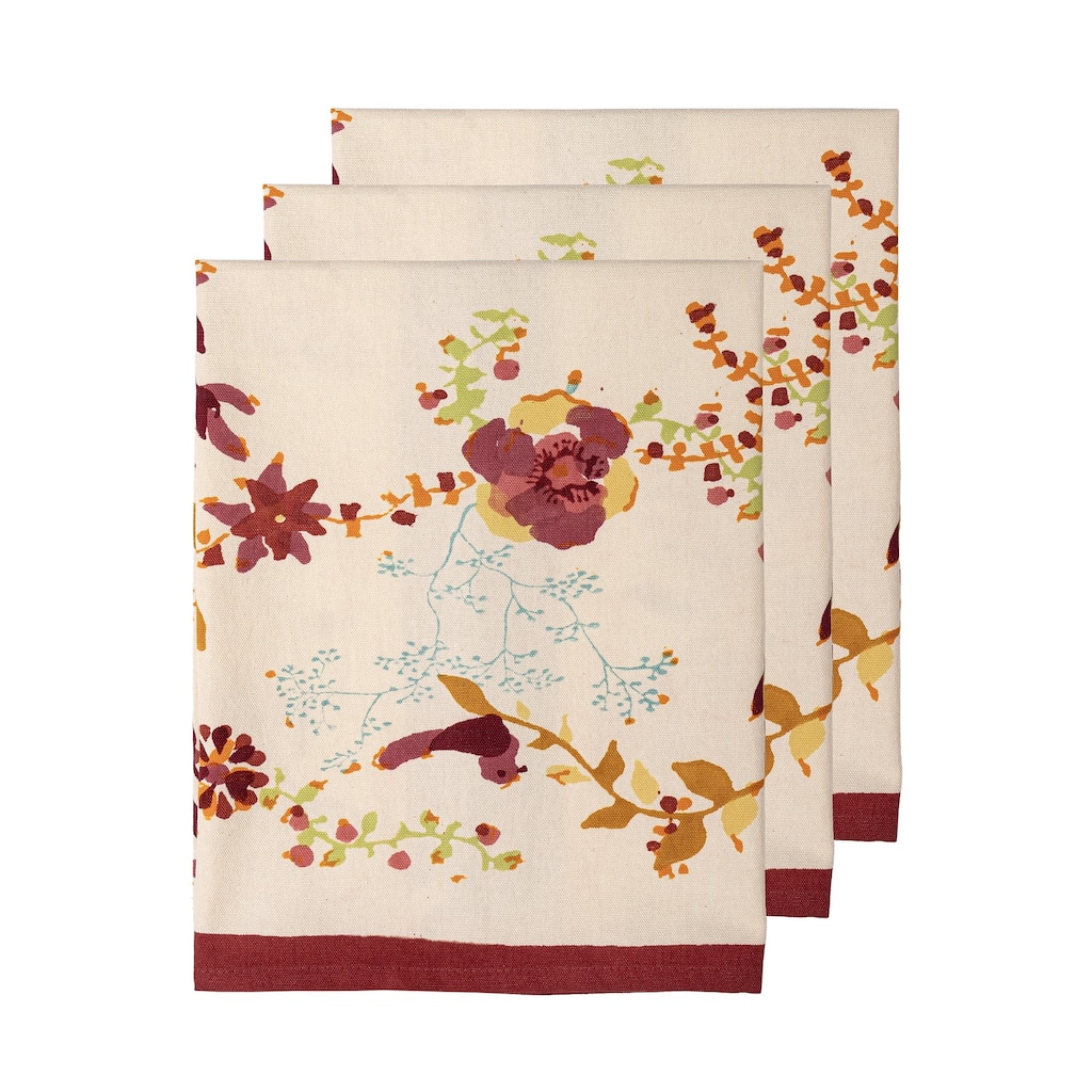 Couleur Nature Treetop Tea Towel - Multicolor - 20" x 30" - Set of 3 - 20" x 30"
