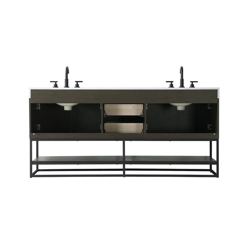 Elegant Lighting VF29272D Caroline 72" Free Standing Double Basin