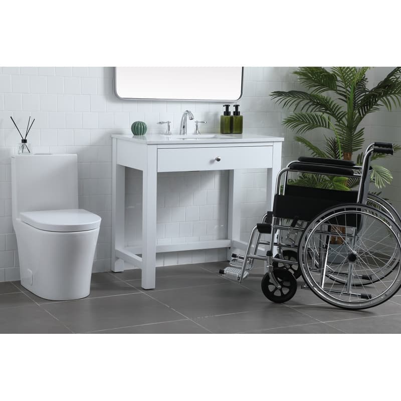 Elegant Lighting VF14836 Hudson 36" Free Standing Single Basin Vanity