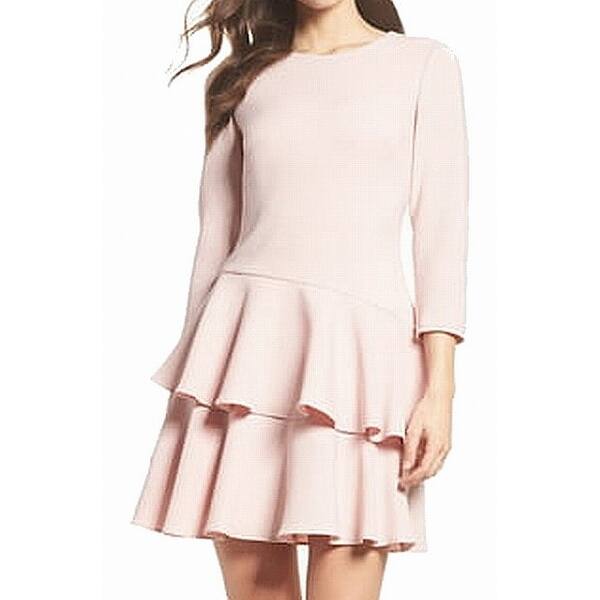 Shop Eliza J Women S Dress Blush Pink Size 10 Ruffled Tiered A