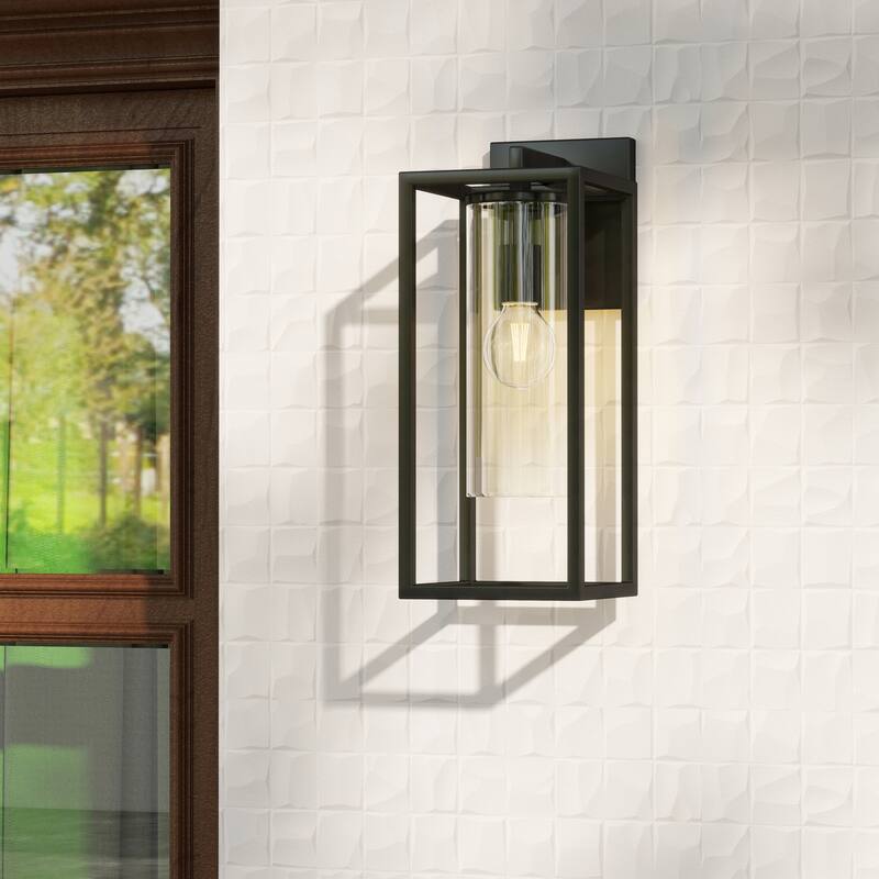 1-Light Outdoor Wall Lights, Outdoor Wall Lantern with Glass Shade