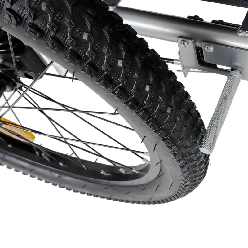 3-in-1 Heavy-Duty Bike Cargo Trailer -Bike Compatible Steel Frame, 110lb Capacity, Convertible Stroller & Pull Cart