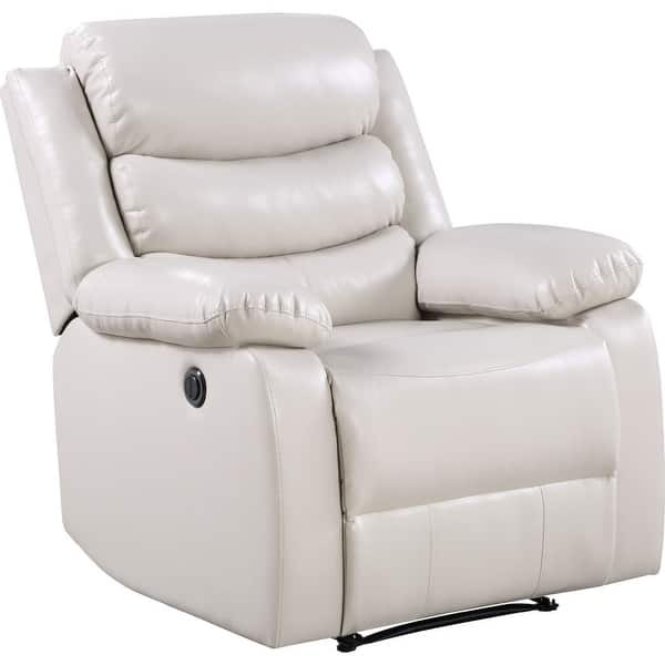 slide 1 of 5, Power Recliner Chair with Split Back and Pillow Top, Cream