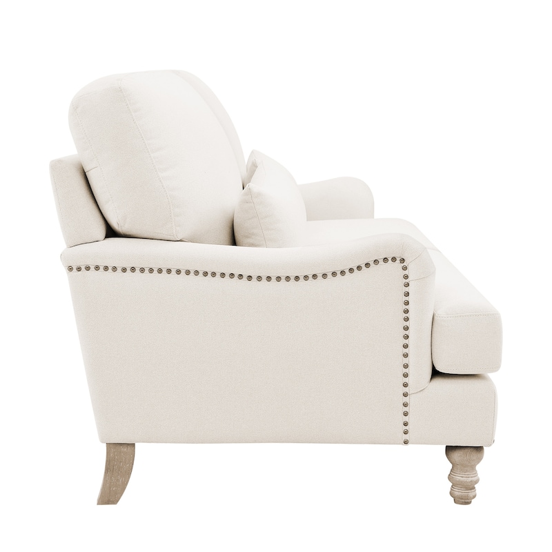 77.6''W Modern 3-Seat Sofa with Solid Wood Frame and Comfortable Cushions for Living Room