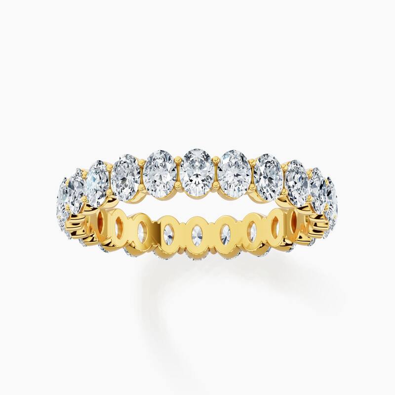 Auriya 14k Gold Oval North-South Lab Grown Diamond Eternity Band 2.40 - 10.50 ct. tw. (F-G, VS)