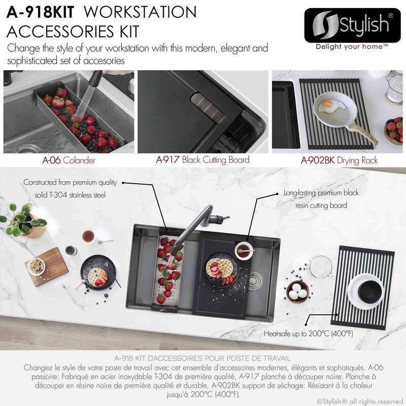 STYLISH A-918KIT Workstation Accessories - Kit of Kitchen Accessories